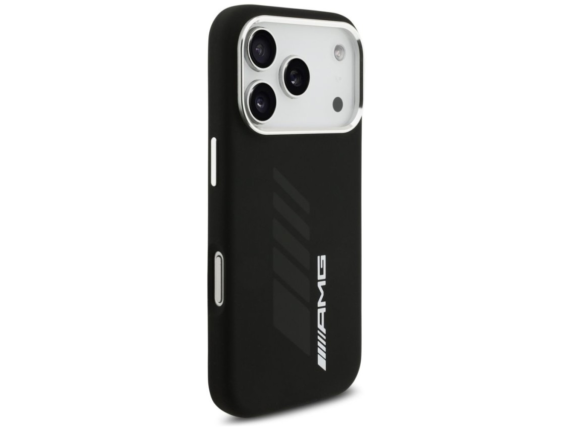 AMG Silicone Oversize Rhombs MagSafe Case for iPhone 17 Pro - Black