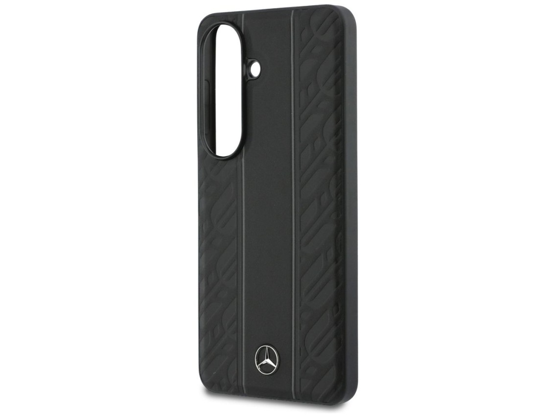 Mercedes Laurel Leaves Vertical Stripes MagSafe Case for Samsung Galaxy S26 - Black