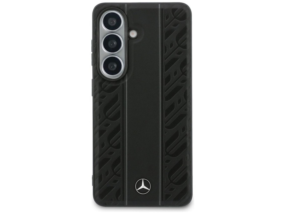 Mercedes Laurel Leaves Vertical Stripes MagSafe Case for Samsung Galaxy S26 - Black