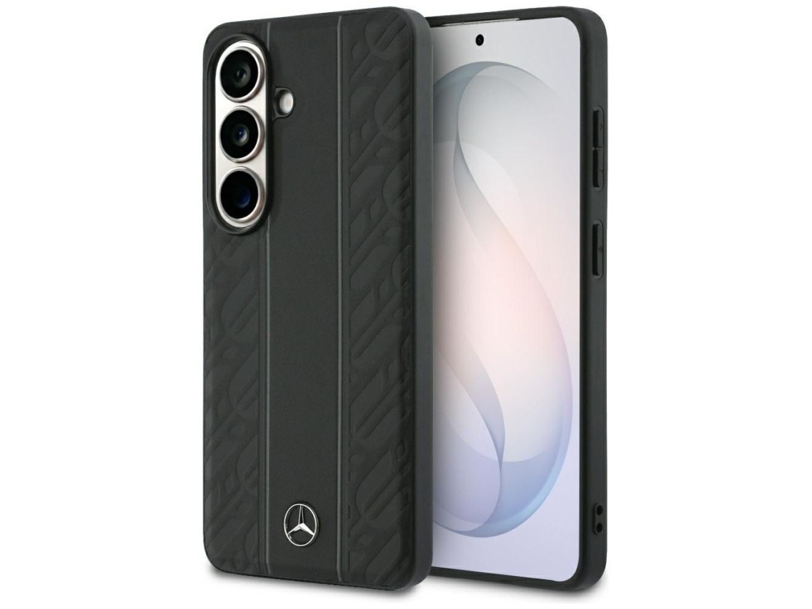 Mercedes Laurel Leaves Vertical Stripes MagSafe Case for Samsung Galaxy S26 - Black