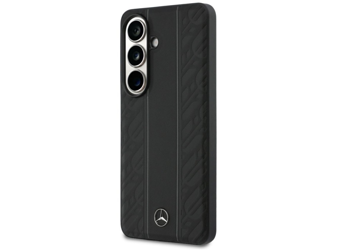 Mercedes Laurel Leaves Vertical Stripes MagSafe Case for Samsung Galaxy S26 - Black