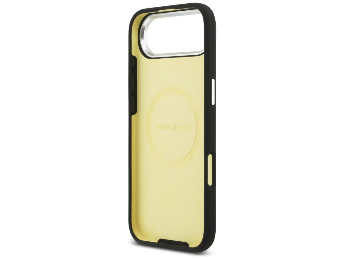 Capa AMG de silicone com losangos grandes e MagSafe para iPhone Air - Preta