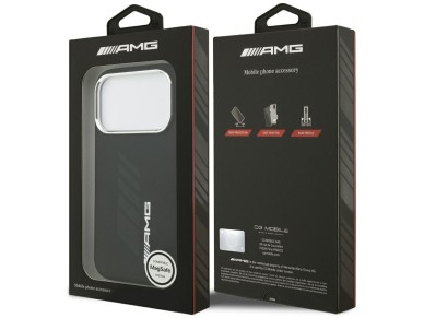 AMG Silicone Oversize Rhombs MagSafe Case for iPhone 17 Pro - Black