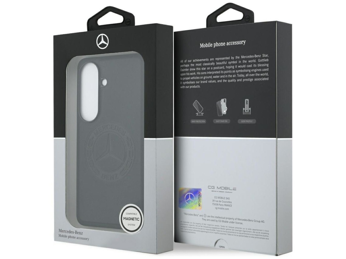 Mercedes Vintage Logo MagSafe Case for Samsung Galaxy S26 - Black
