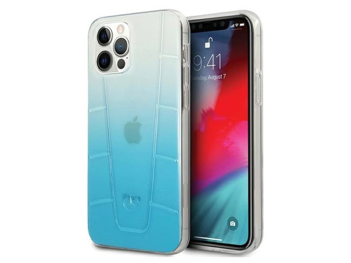 Mercedes Transparent Line Case for iPhone 12 / iPhone 12 Pro - Blue