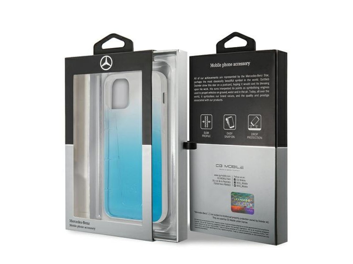 Mercedes Transparent Line Case for iPhone 12 / iPhone 12 Pro - Blue