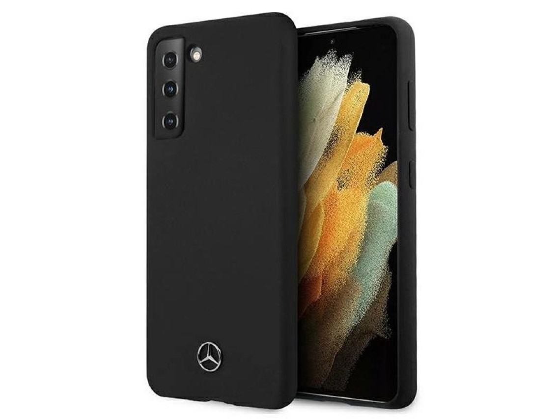 Mercedes Silicone Line Case for Samsung Galaxy S21+ - Black