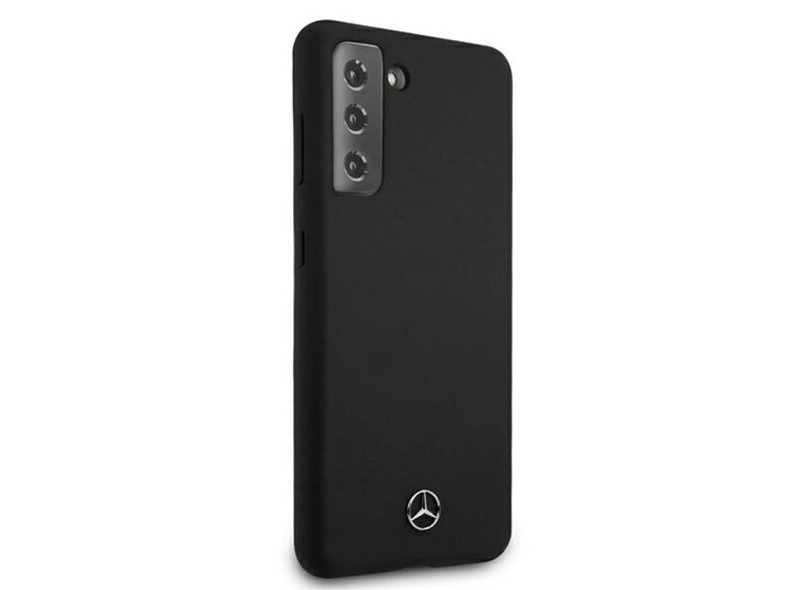 Capa de silicone Mercedes Line para Samsung Galaxy S21 - Preta