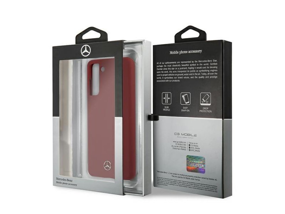 Funda de silicona Mercedes Line para Samsung Galaxy S21+ - Roja