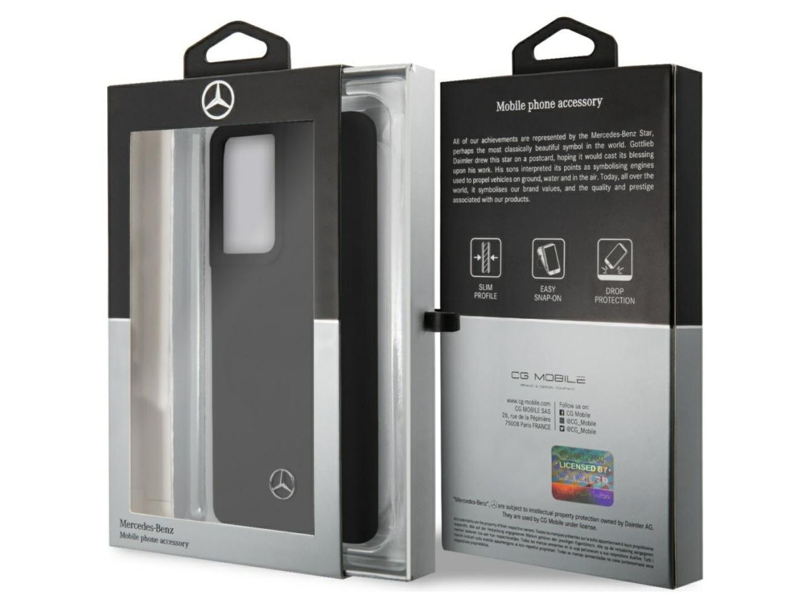 Capa de silicone Mercedes Line para Samsung Galaxy S21 Ultra - Preta