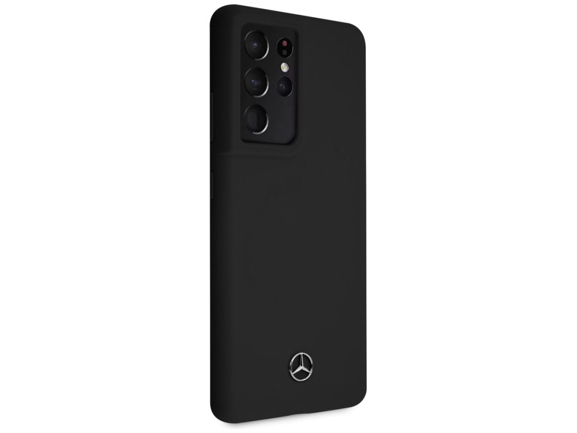 Capa de silicone Mercedes Line para Samsung Galaxy S21 Ultra - Preta