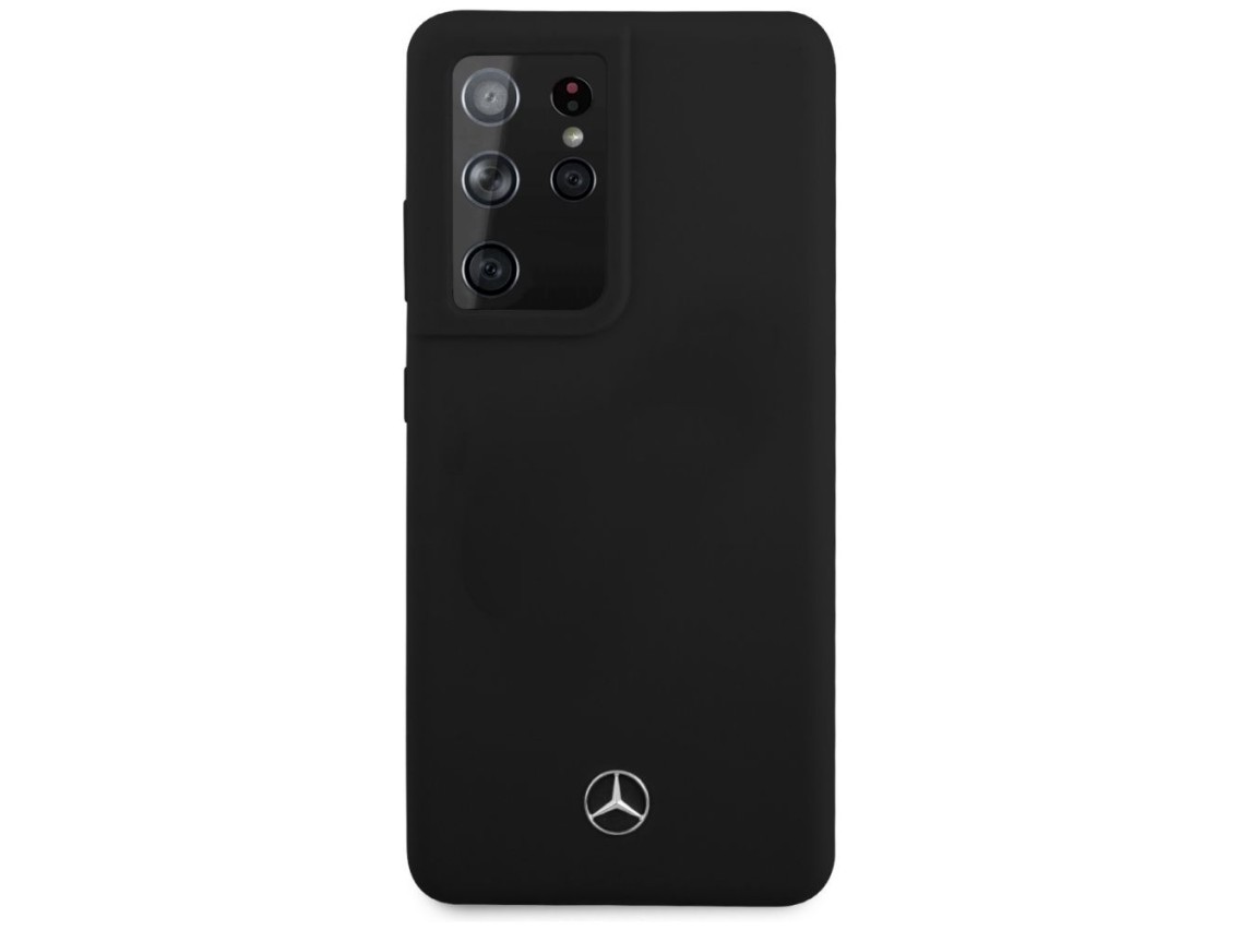 Capa de silicone Mercedes Line para Samsung Galaxy S21 Ultra - Preta
