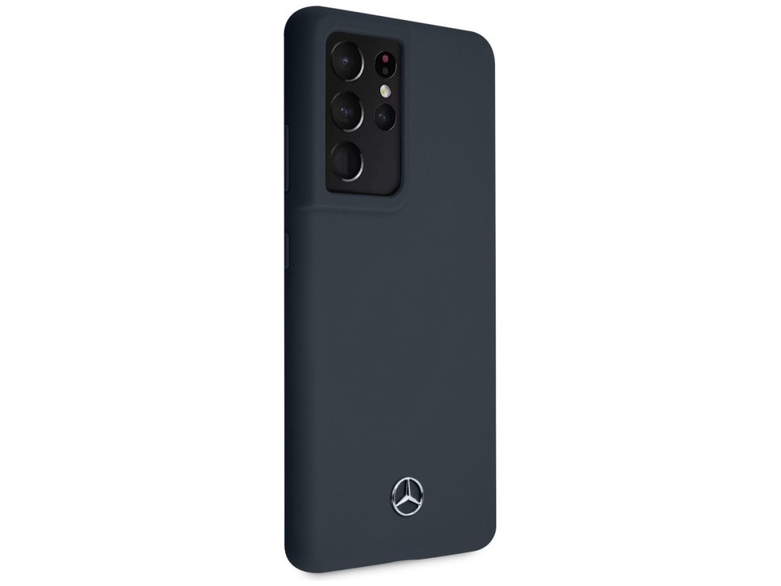 Funda de silicona Mercedes Line para Samsung Galaxy S21 Ultra - Azul