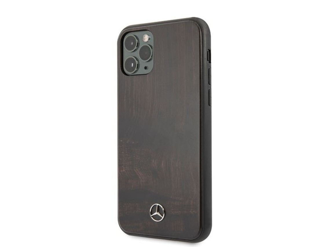 Mercedes Wood Line Rosewood case for iPhone 11 Pro Max - brown