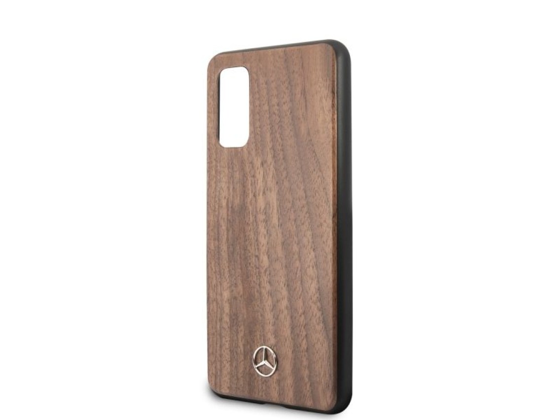 Funda Mercedes Wood Line color nogal para Samsung Galaxy S20 - Marrón
