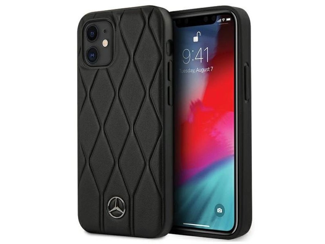 Capa Mercedes Wave Line para iPhone 12 mini - Preta