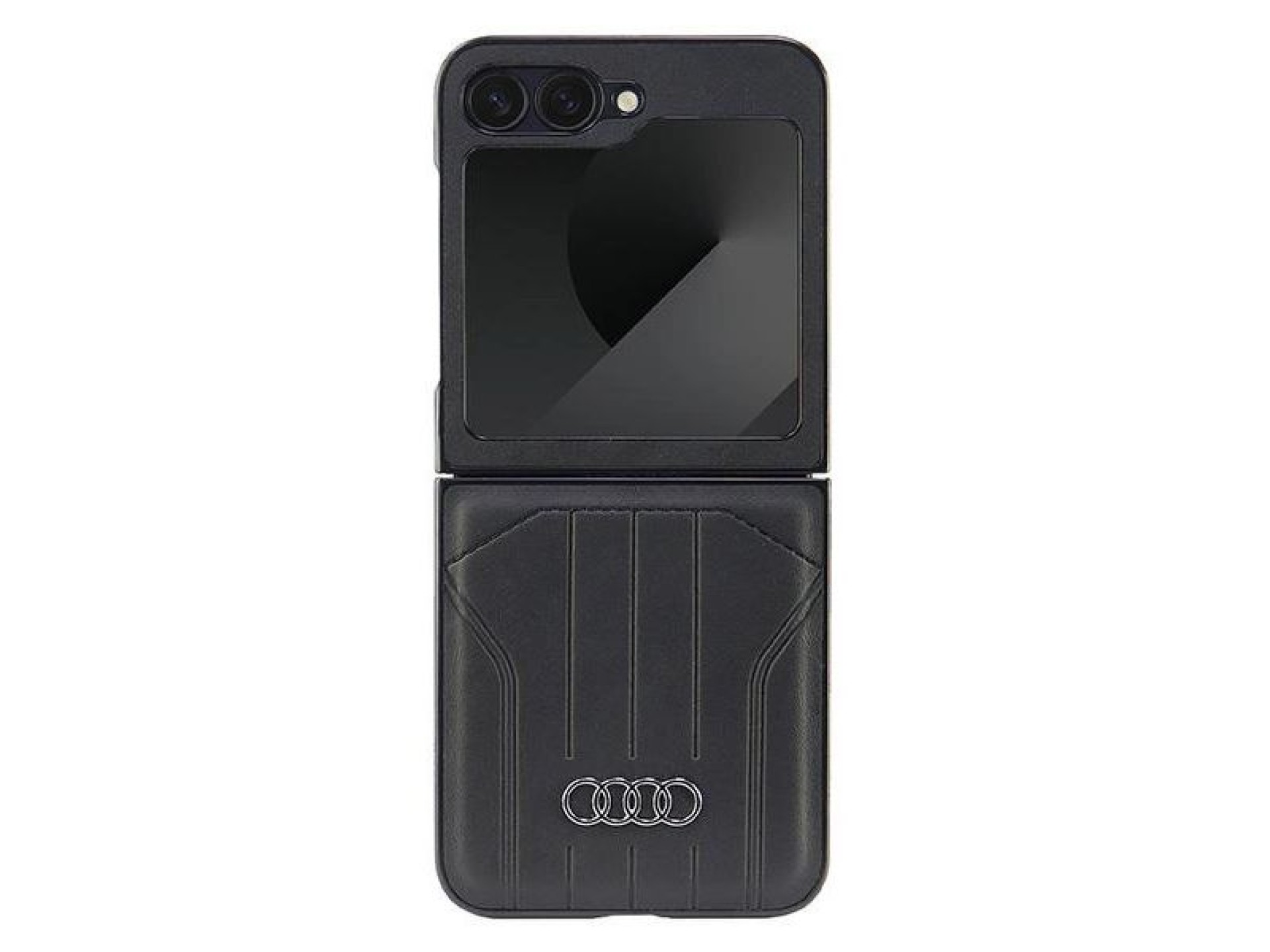 Capa MagSafe em couro sintético da Audi para Samsung Galaxy Z Flip 6 - Preta