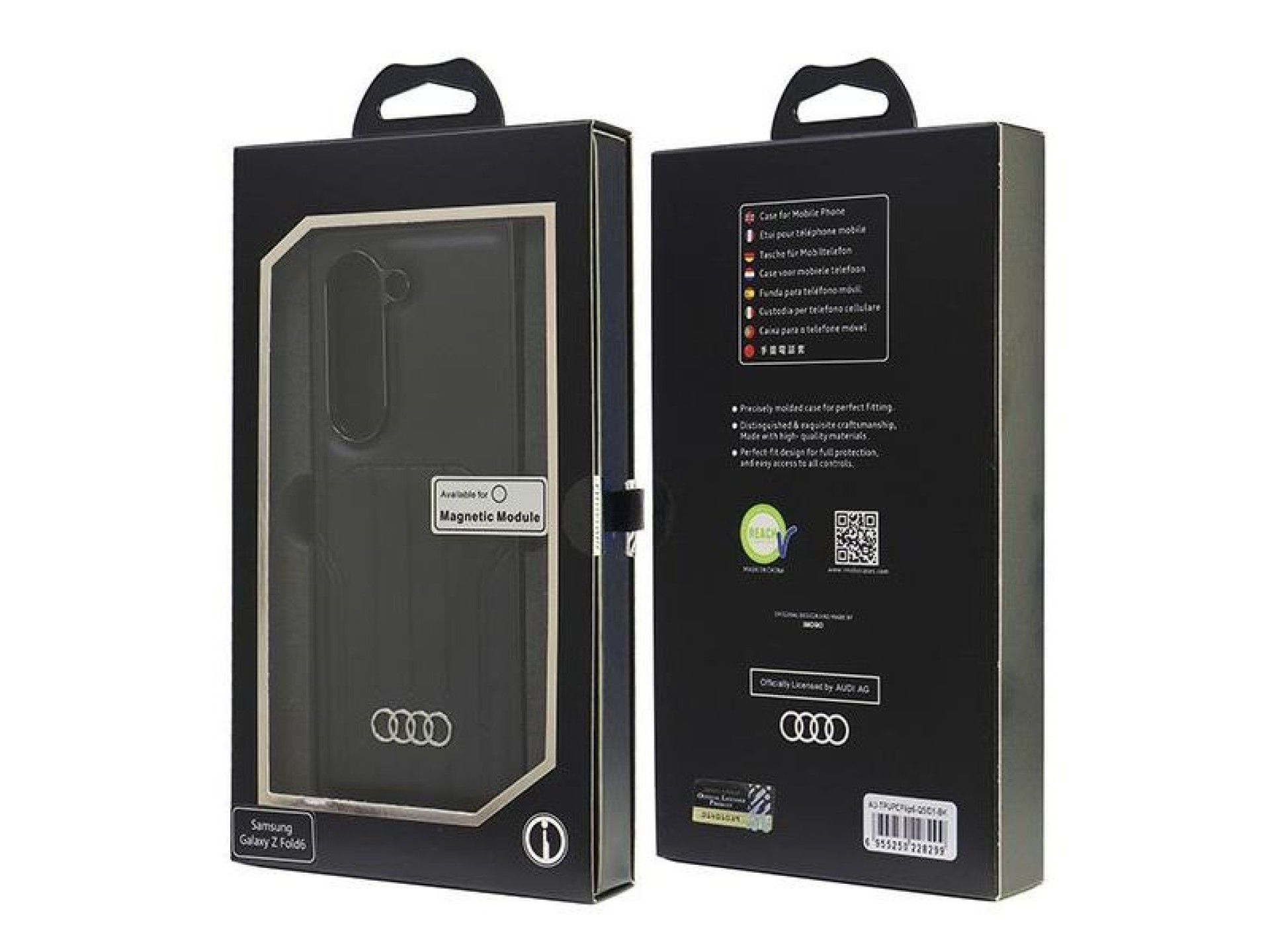 Funda Audi de piel sintética MagSafe para Samsung Galaxy Z Fold 6 - Negra