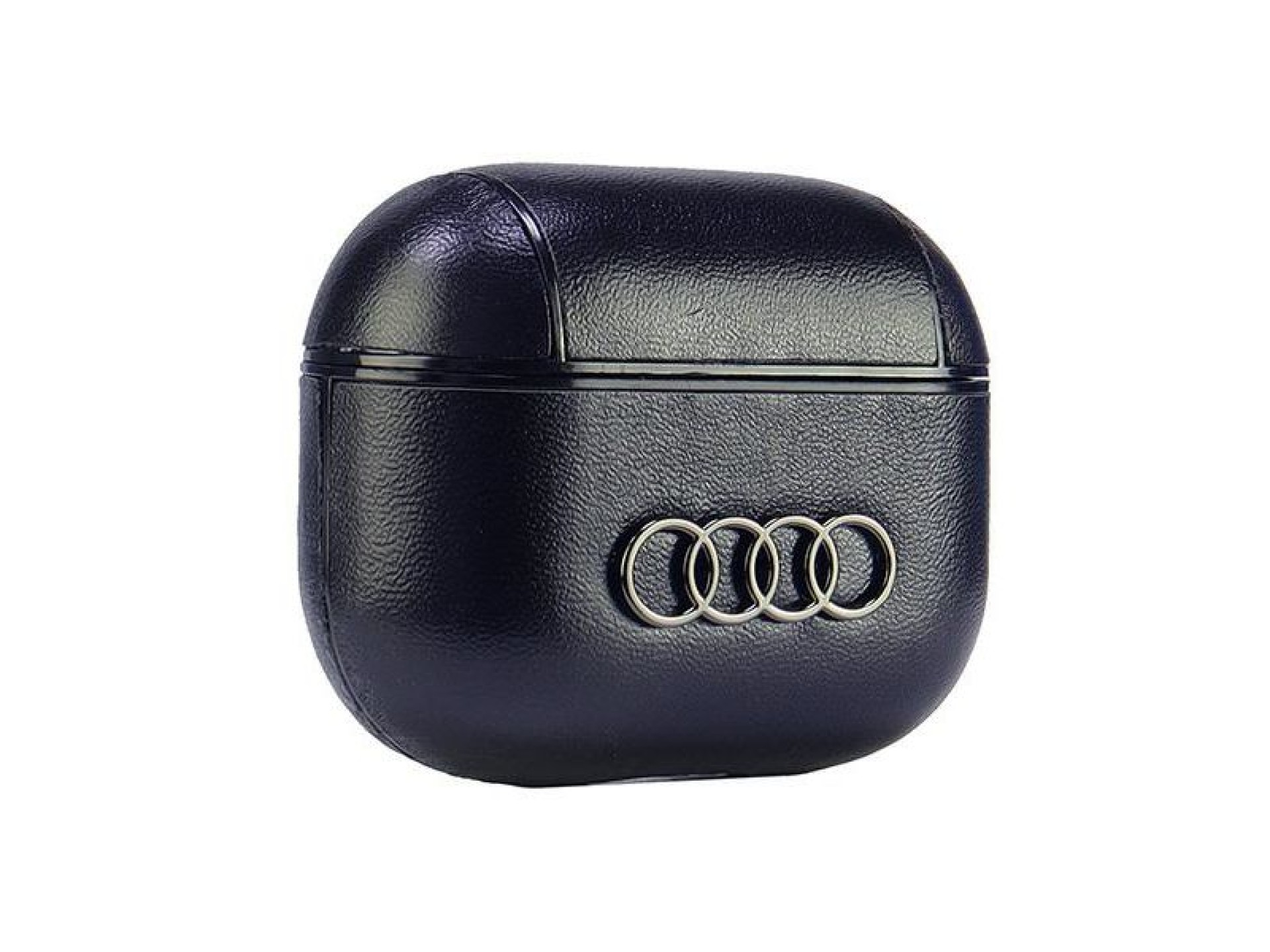Funda de piel Audi con logo grande para AirPods 3 - Negra