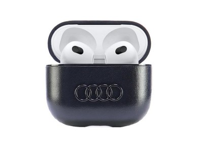 Audi Leather Big Logo Case for AirPods 3 - Black Audi Leather Big Logo Case for AirPods 3 - Black