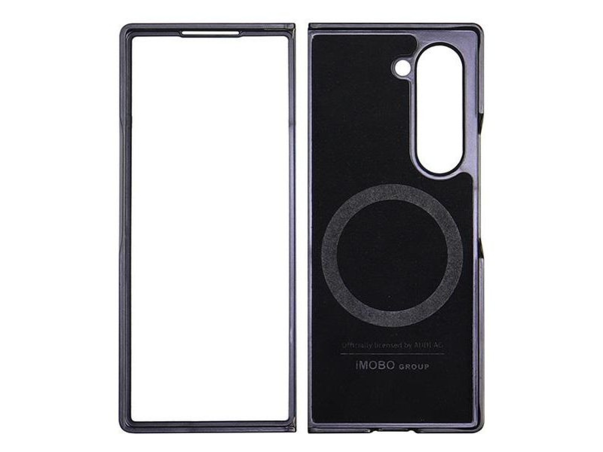Capa MagSafe em couro sintético da Audi para Samsung Galaxy Z Fold 6 - Preta