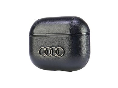 Audi Leather Big Logo Case for AirPods 3 - Black Audi Leather Big Logo Case for AirPods 3 - Black