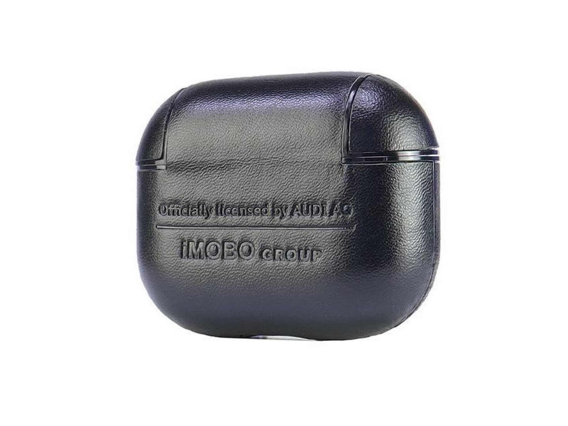 Funda de piel Audi con logo grande para AirPods 3 - Negra
