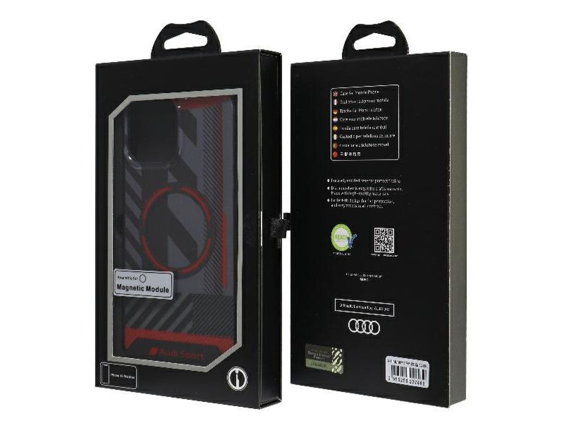 Capa Audi IML Sport MagSafe para iPhone 13 Pro Max - Preta