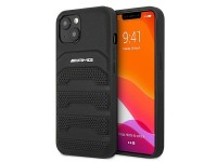 AMG Leather Debossed Lines case for iPhone 13 mini - black