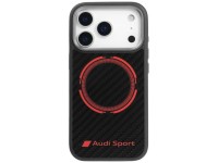 Audi RSQ Carbon Fiber Sport Red Circle MagSafe Case for iPhone 17 Pro - Black Audi RSQ Carbon Fiber Sport Red Circle MagSafe Case for iPhone 17 Pro - Black