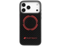Capa MagSafe Audi RSQ Carbon Fiber Sport Red Circle para iPhone 17 Pro Max - Preta