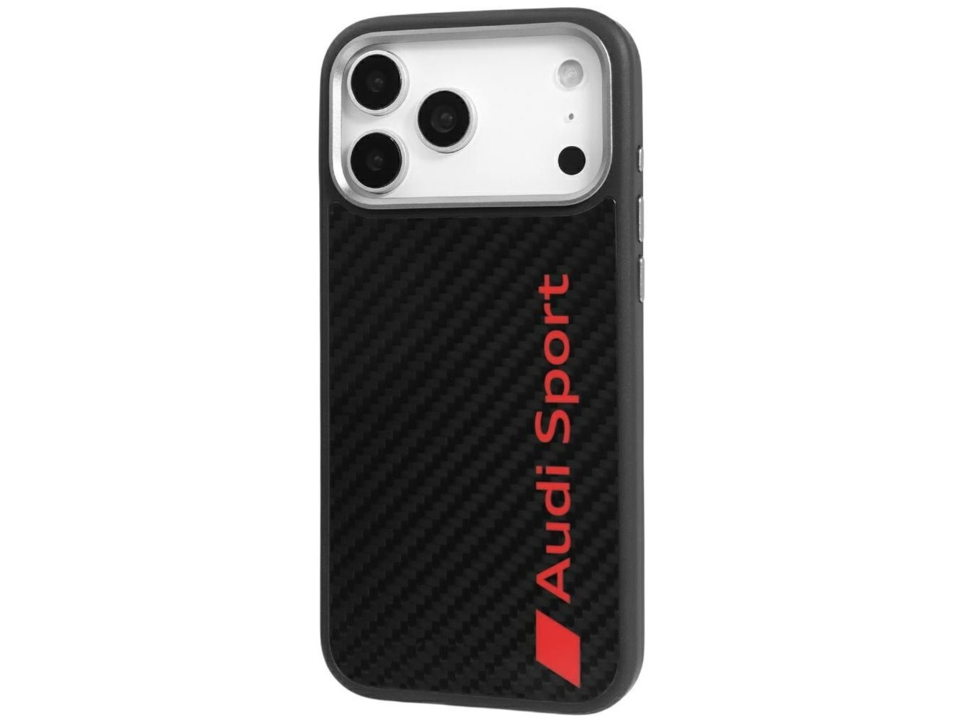 Capa MagSafe em fibra de carbono Audi R8 para iPhone 17 Pro Max - Preta