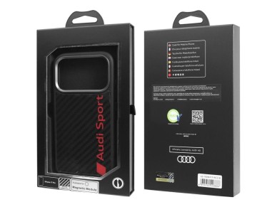Audi R8 Carbon Fiber MagSafe Case for iPhone 17 Pro - Black Audi R8 Carbon Fiber MagSafe Case for iPhone 17 Pro - Black