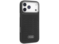 Capa MagSafe em couro sintético Audi GT para iPhone 17 Pro Max - Preta Capa MagSafe em couro sintético Audi GT para iPhone 17 Pro Max - Preta