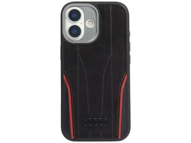 Audi R8 Genuine Leather MagSafe Case for iPhone 17 - Black and Red Audi R8 Genuine Leather MagSafe Case for iPhone 17 - Black and Red