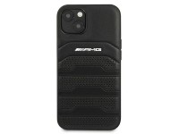 Funda AMG de cuero con l�neas grabadas para iPhone 13 mini - negra