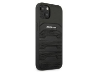 Funda AMG de cuero con l�neas grabadas para iPhone 13 mini - negra