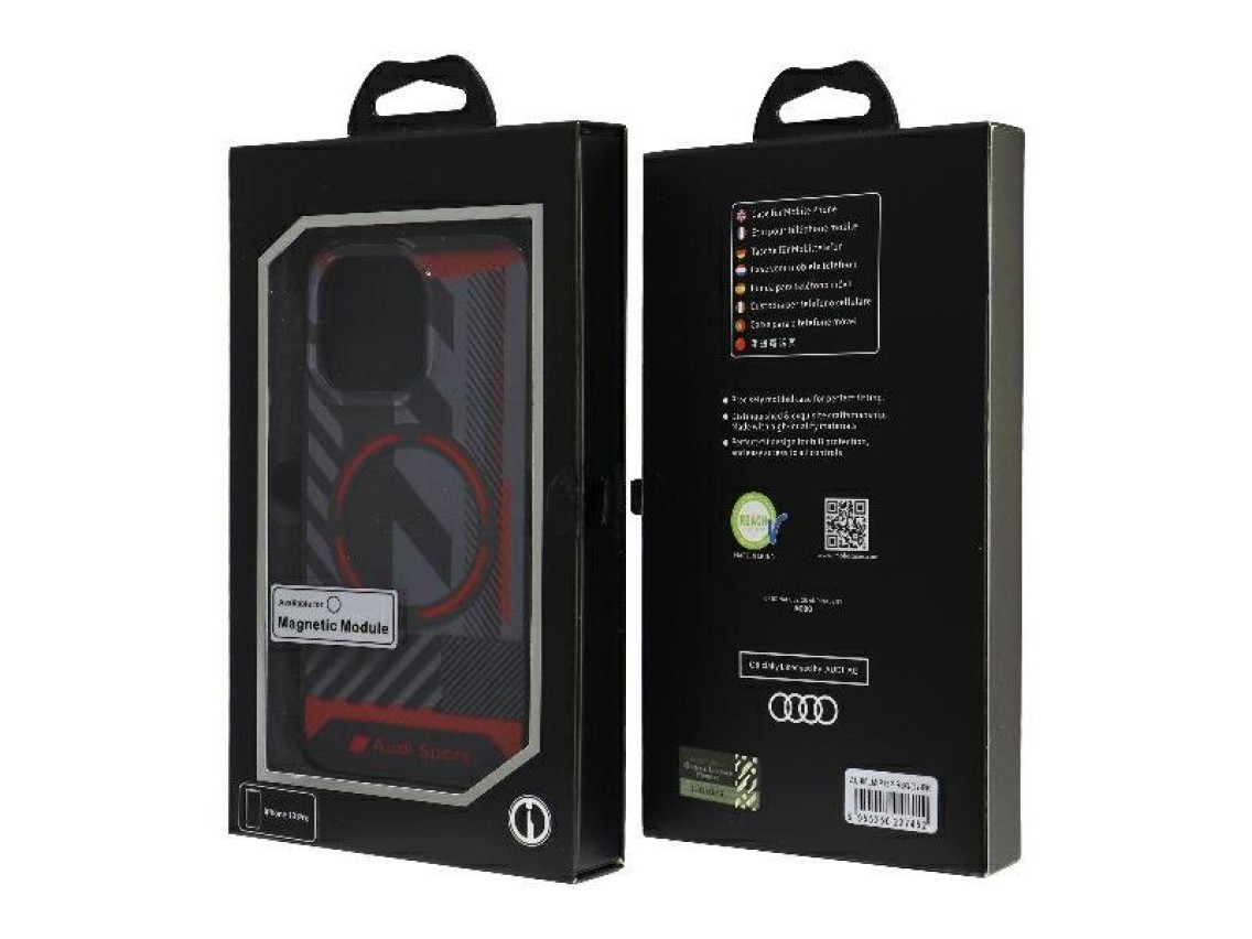 Capa Audi IML Sport MagSafe para iPhone 13 Pro / 13 6.1" - Preta
