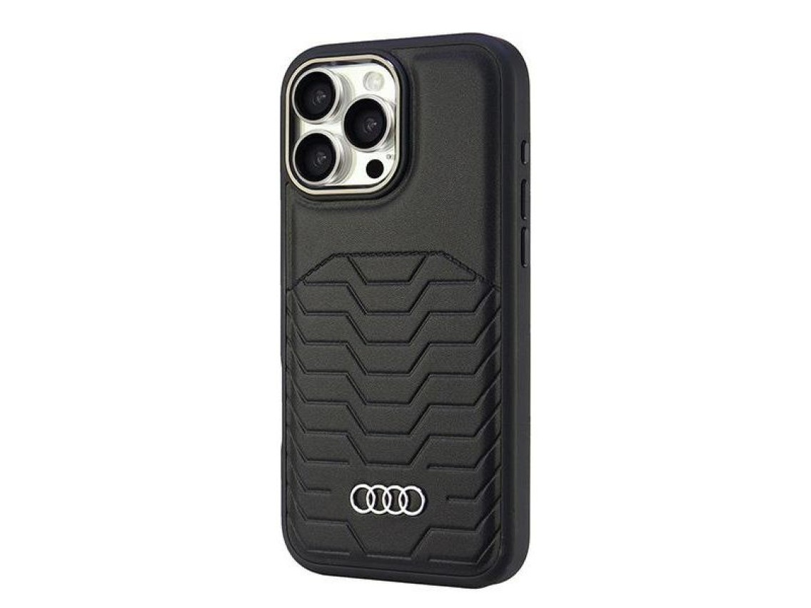 Audi Synthetic Leather MagSafe iPhone 16 Pro Max 6.9" black/black hardcase AU-TPUPCMIP16PM-GT/D3-BK