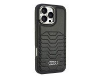 Funda rígida Audi de piel sintética MagSafe para iPhone 16 Pro Max de 6,9" en color negro/negro (AU- Funda rígida Audi de piel sintética MagSafe para iPhone 16 Pro Max de 6,9" en color negro/negro (AU-