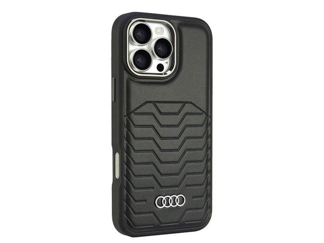 Audi Synthetic Leather MagSafe iPhone 16 Pro Max 6.9" black/black hardcase AU-TPUPCMIP16PM-GT/D3-BK