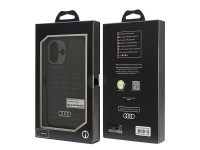 Capa rígida Audi MagSafe para iPhone 16 6.1" em couro sintético preto/preto AU-TPUPCMIP16-GT/D3-BK Capa rígida Audi MagSafe para iPhone 16 6.1" em couro sintético preto/preto AU-TPUPCMIP16-GT/D3-BK