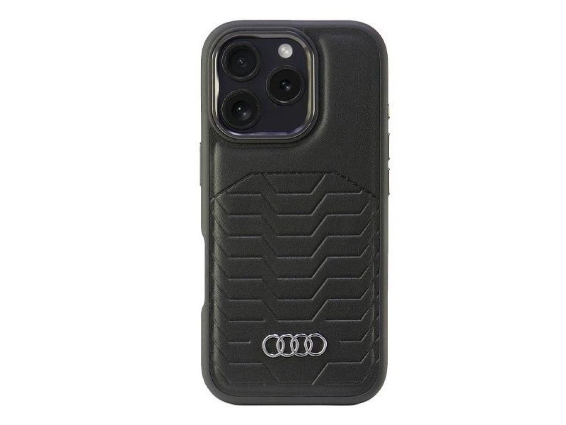 Audi Synthetic Leather MagSafe iPhone 16 Pro 6.3" black/black hardcase AU-TPUPCMIP16P-GT/D3-BK
