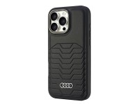 Funda rígida Audi de piel sintética MagSafe para iPhone 16 Pro Max de 6,9" en color negro/negro (AU- Funda rígida Audi de piel sintética MagSafe para iPhone 16 Pro Max de 6,9" en color negro/negro (AU-