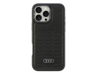 Funda rígida Audi de piel sintética MagSafe para iPhone 16 Pro Max de 6,9" en color negro/negro (AU- Funda rígida Audi de piel sintética MagSafe para iPhone 16 Pro Max de 6,9" en color negro/negro (AU-
