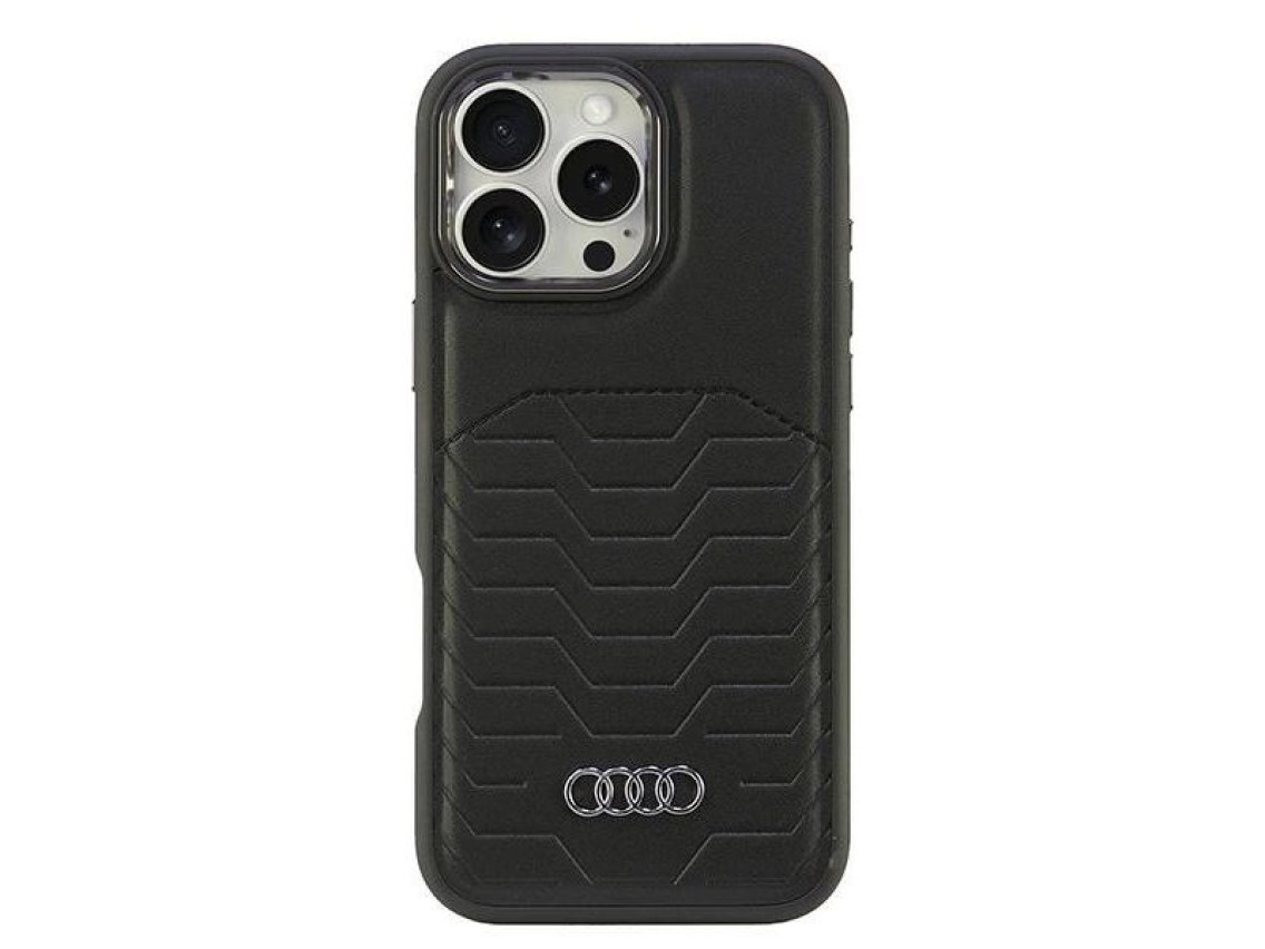 Audi Synthetic Leather MagSafe iPhone 16 Pro Max 6.9" black/black hardcase AU-TPUPCMIP16PM-GT/D3-BK