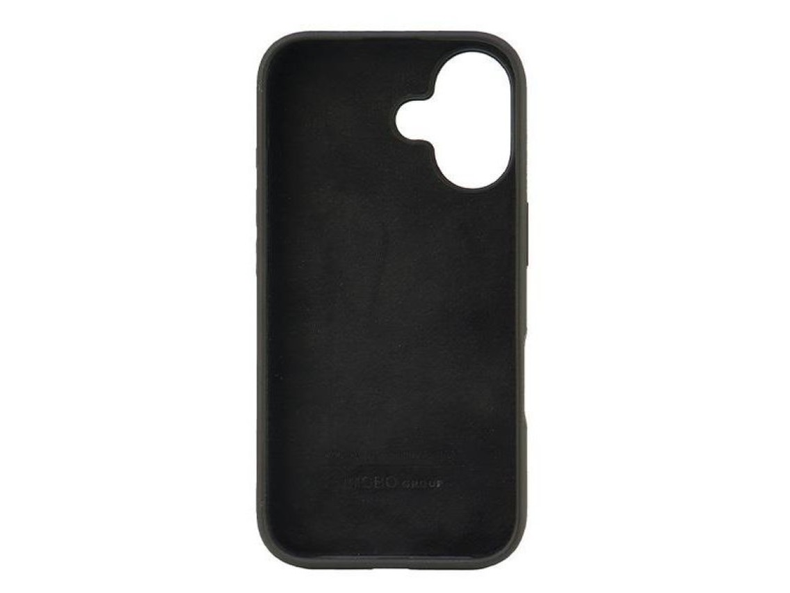 Funda de silicona Audi para iPhone 16 de 6,1" negra/funda rígida negra AU-LSRIP16-Q3/D1-BK