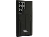 Capa r�gida Audi MagSafe S24 Ultra S928 em couro sint�tico preto/preto AU-TPUPCMS24U-Q5/D1-BK
