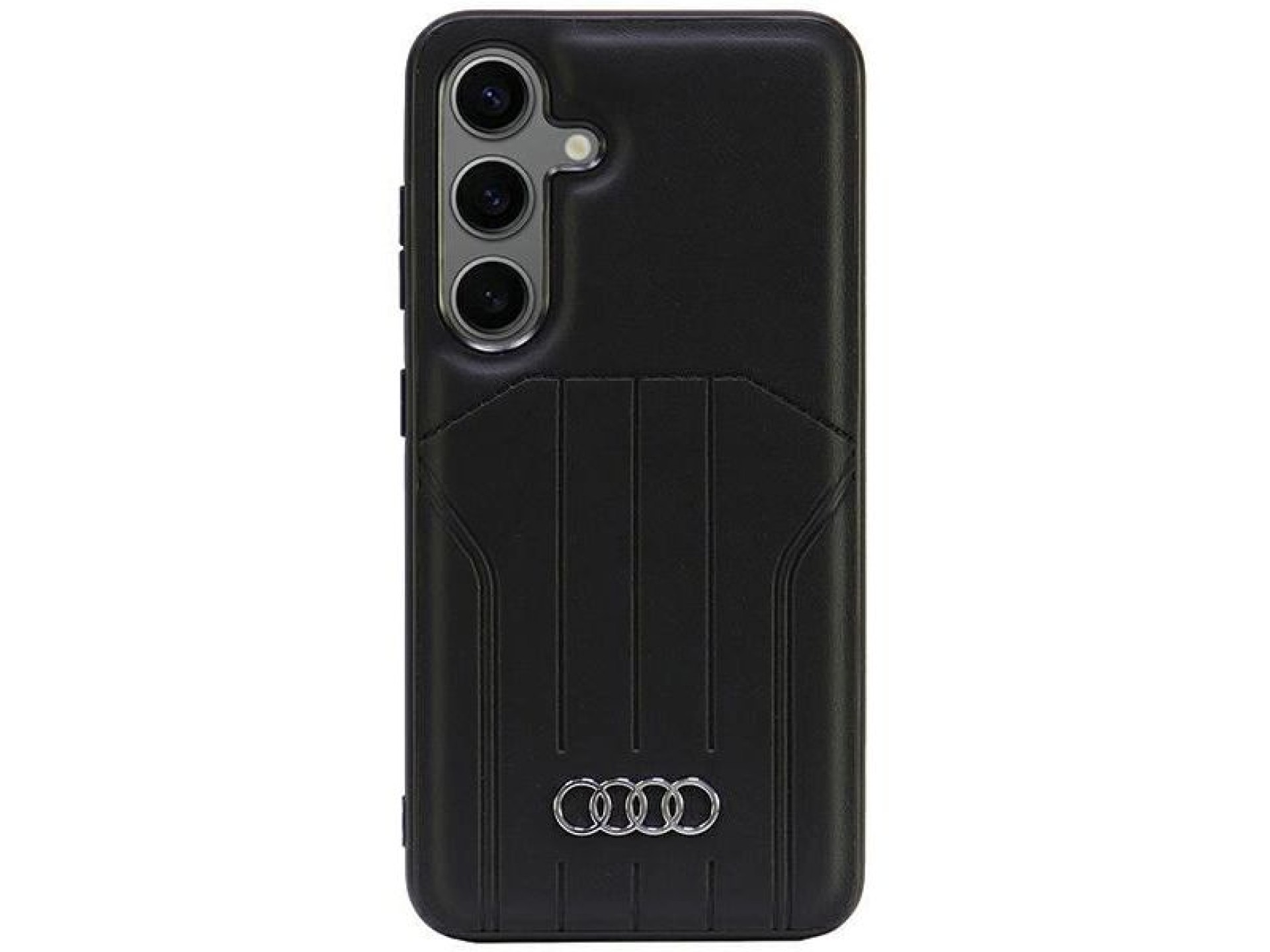 Capa rígida Audi MagSafe S24 S921 em couro sintético preto/preto AU-TPUPCMS24-Q5/D1-BK