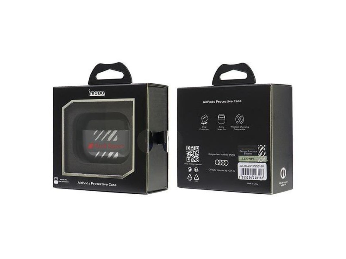 Capa esportiva Audi IML para AirPods Pro 2 - Preta